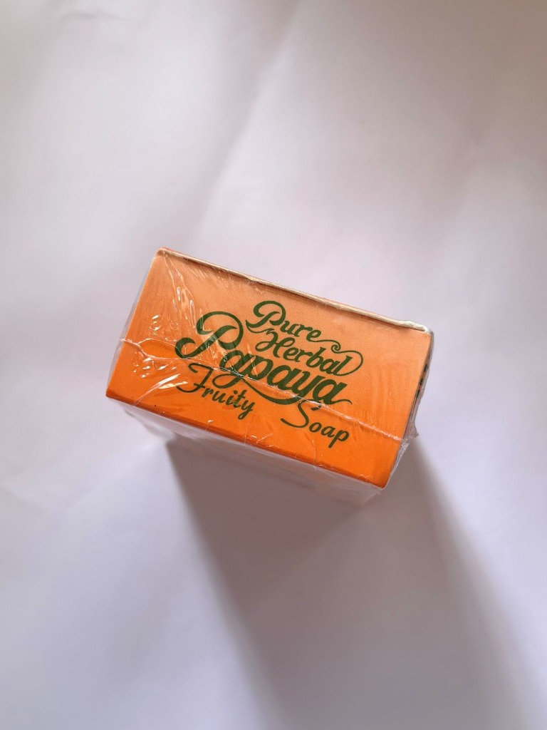Pure Herbal Papaya Soap — Front label view